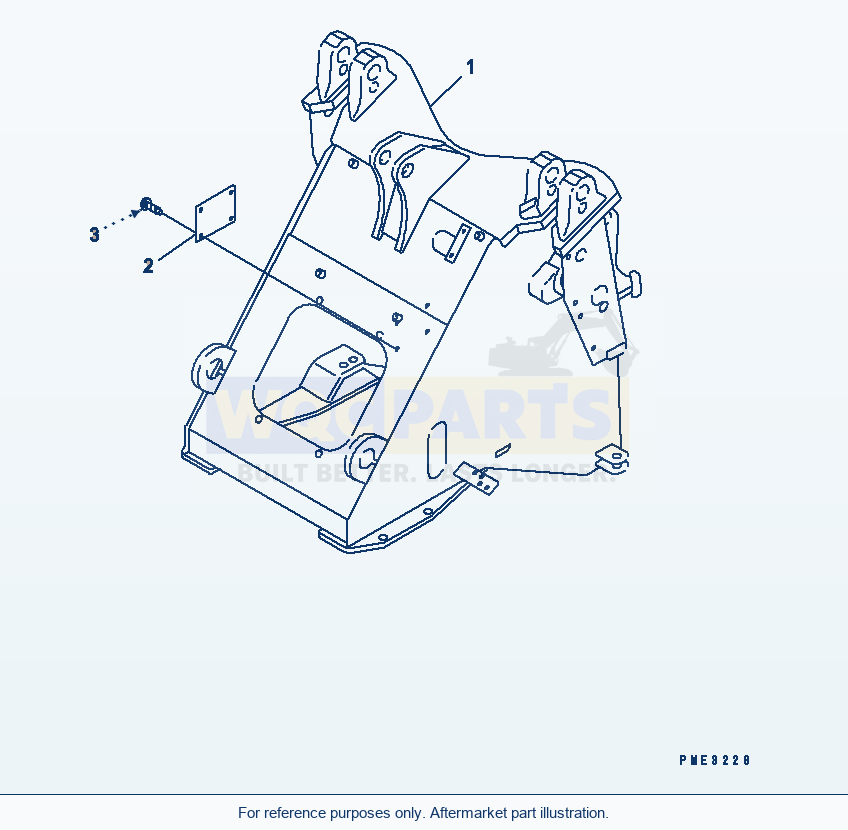Komatsu WA180-3 Front Frame parts diagram