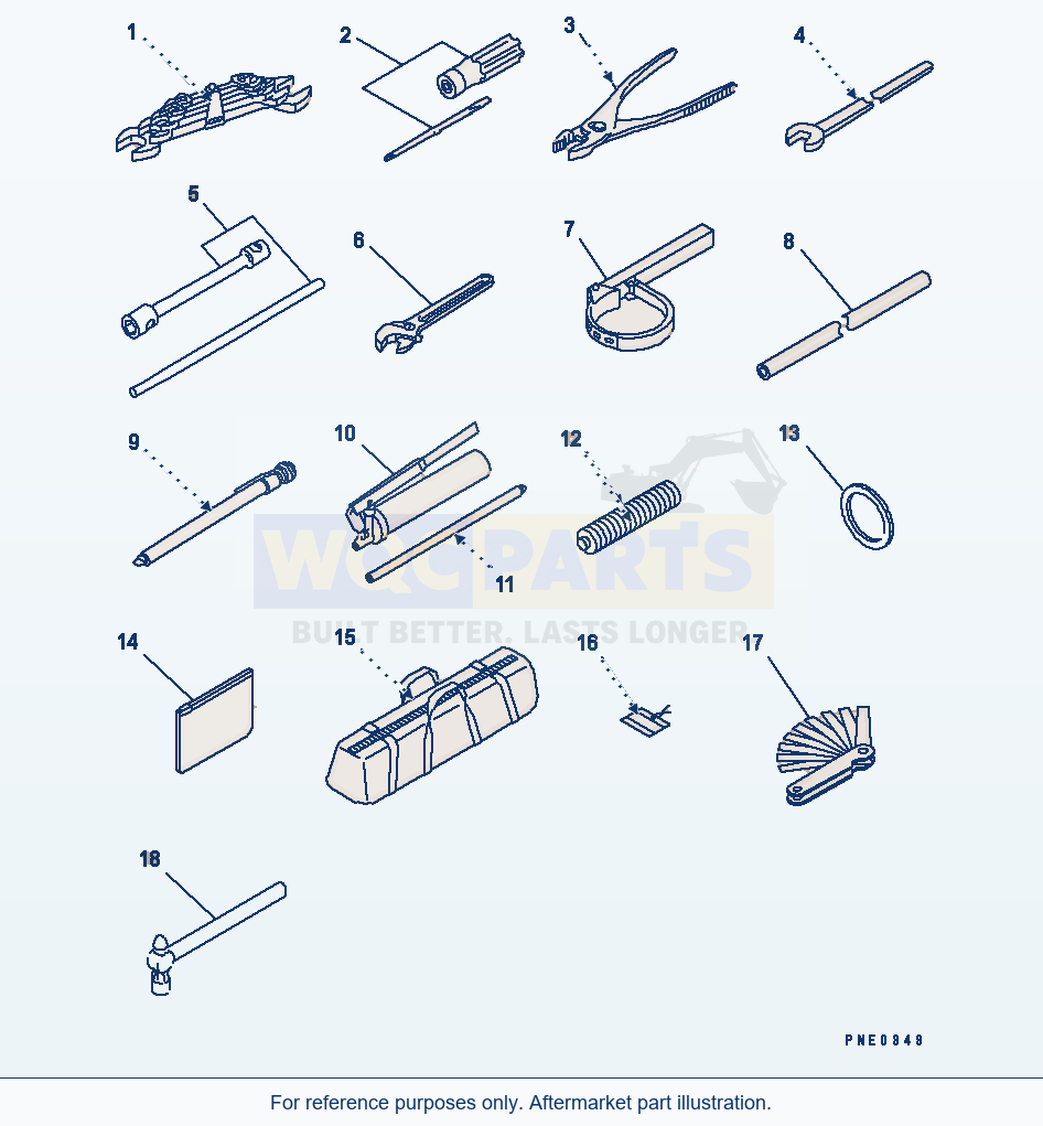 Komatsu WA180-3 Tool(#50001-) parts diagram
