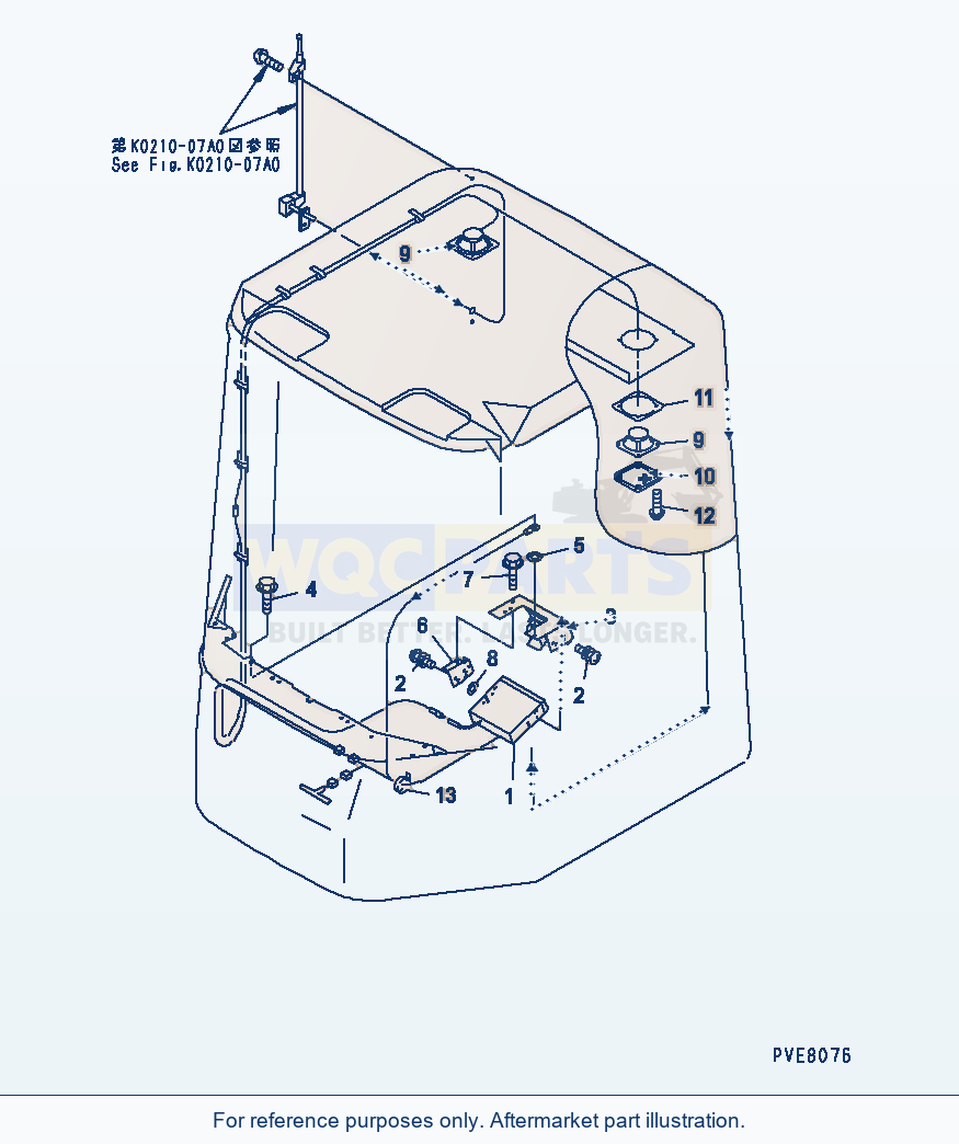 Komatsu WA180-3 Car Radio, Am/Fm(#53001-54201) parts diagram