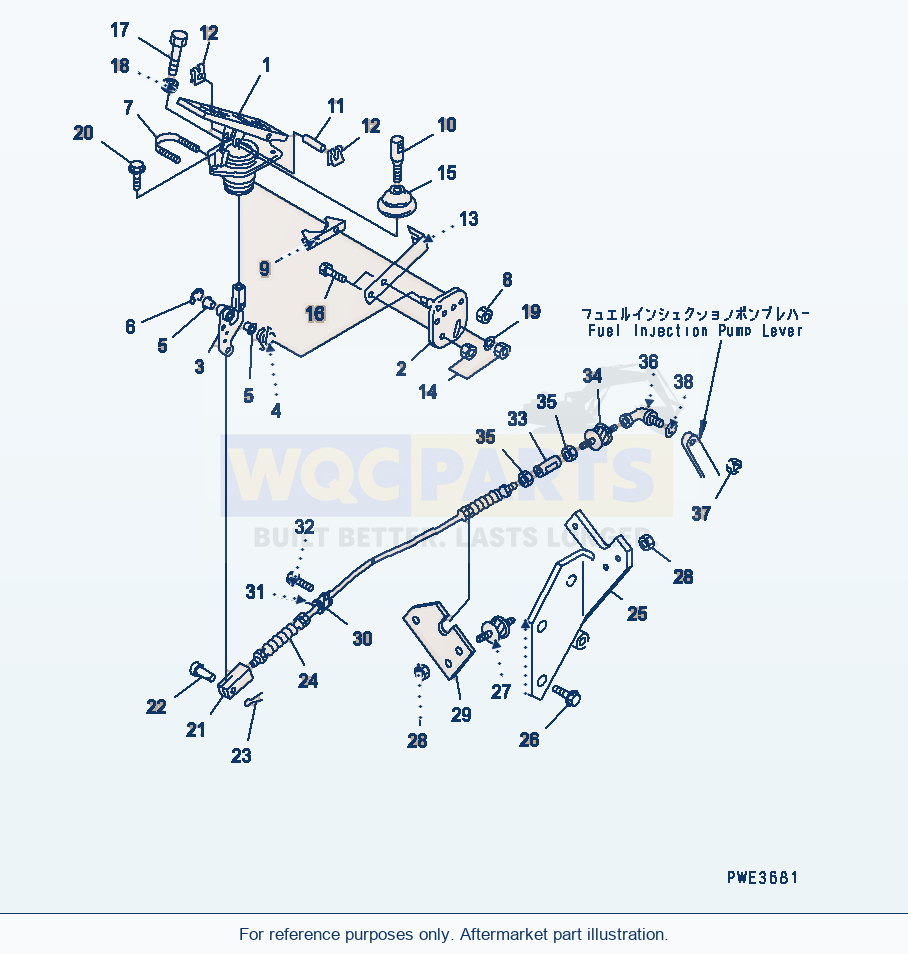 Komatsu WA180-3 Engine Control Serial 53001-UP (M/C) parts diagram