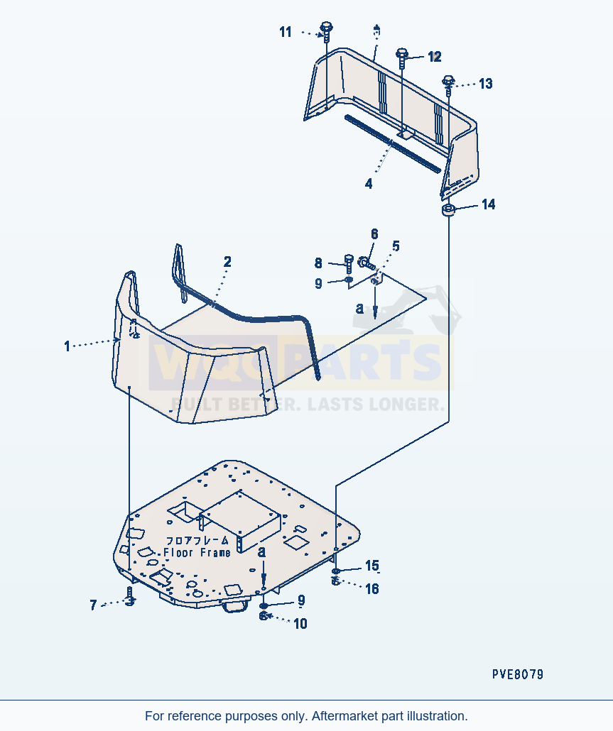 Komatsu WA180-3 Floor Guard (Without Cab And Canopy) parts diagram