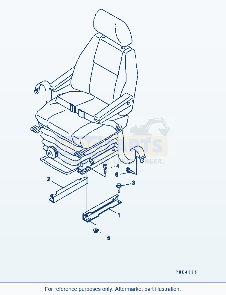 Komatsu WA180-3 Operator'S Seat (Mounting Parts) parts diagram