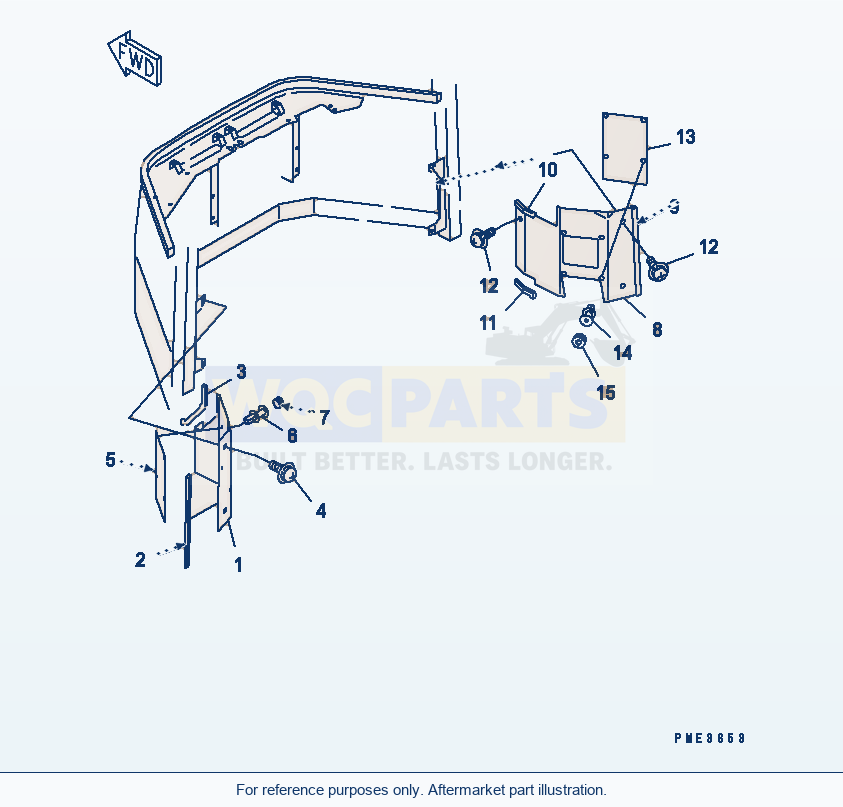 Komatsu WA180-3 Rops Cab (Cover) parts diagram