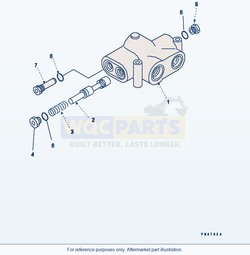 Komatsu WA180-3 Priority Valve(#50001-) parts diagram