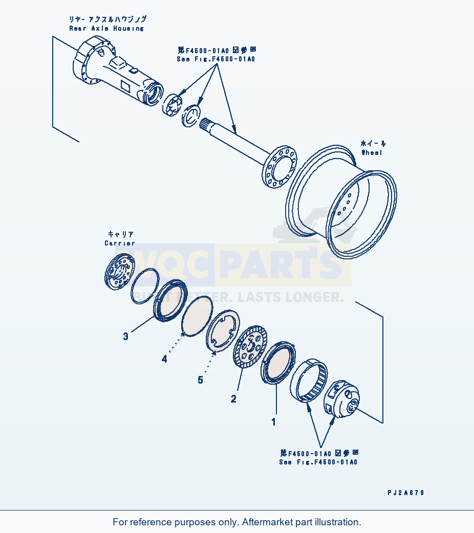 Komatsu WA180-3 Rear Axle (Brake) Serial 53001-UP (M/C) parts diagram