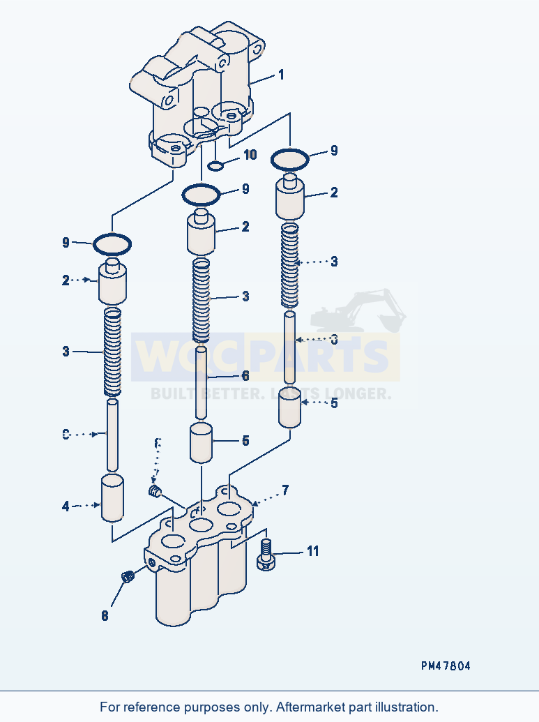 Komatsu WA180-3 Transmission Accumulator Valve(#50001-) parts diagram
