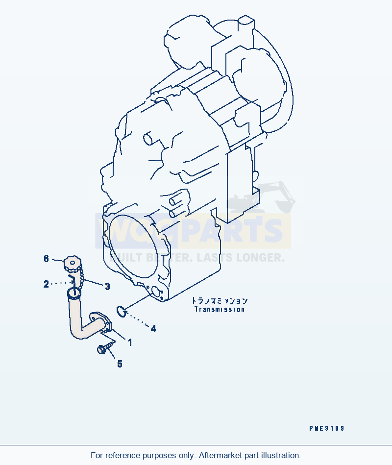 Komatsu WA180-3 Transmission (Oil Gauge And Oil Filler) parts diagram