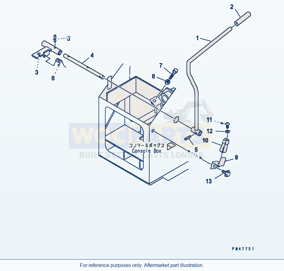 Komatsu WA180-3 Work Equipment Control Lock Lever(#50001-) parts diagram