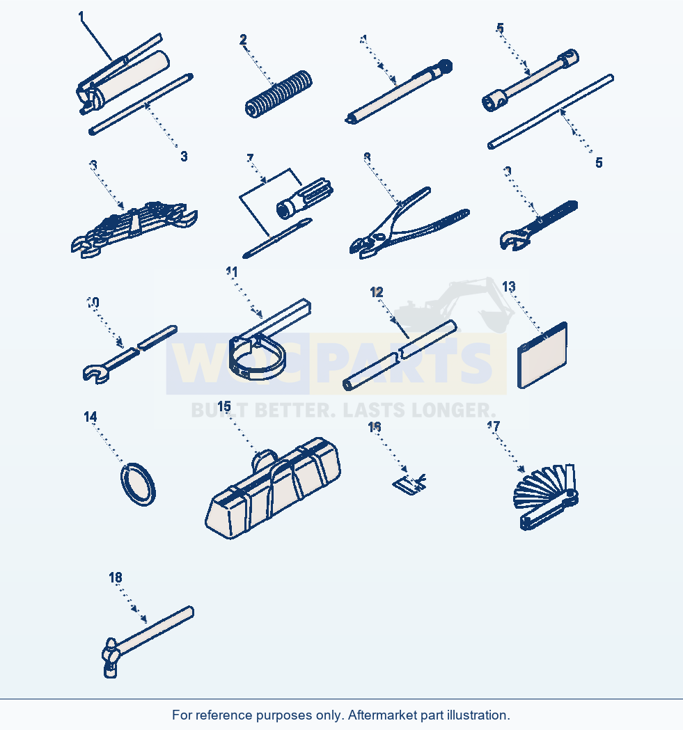 Komatsu WA180-3L Tools parts diagram