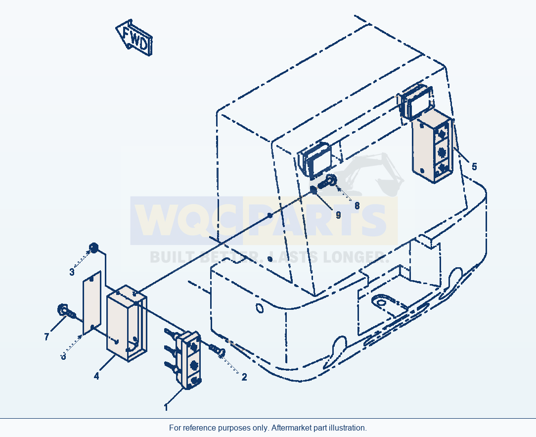 Komatsu WA180-3L Rear Lamp parts diagram