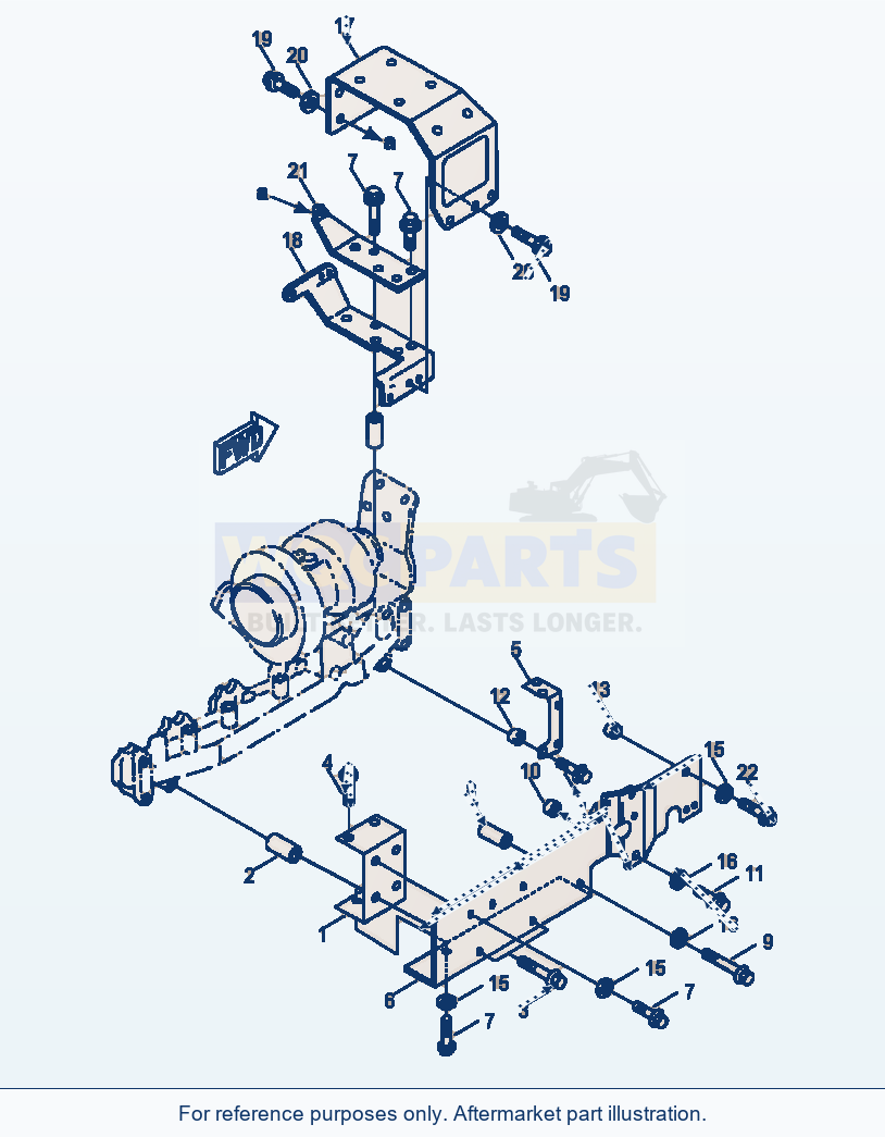 Komatsu WA180-3L Heat Shield parts diagram