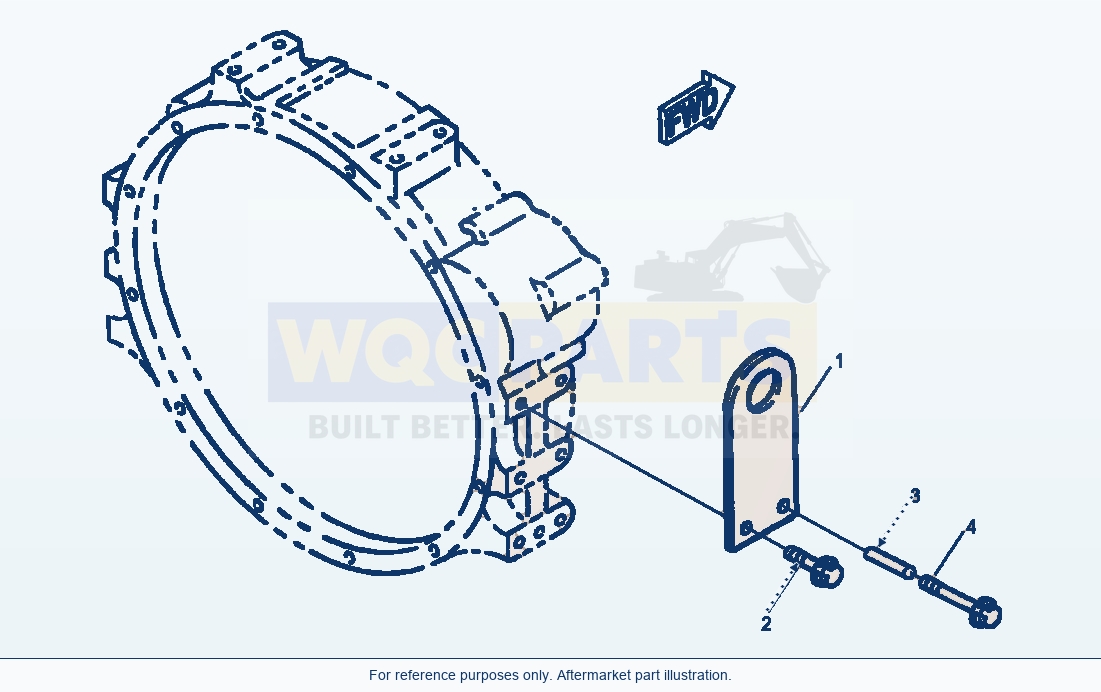 Komatsu WA180-3L Rear Hanger parts diagram
