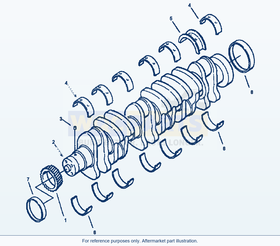 Komatsu WA180-3L Crankshaft parts diagram