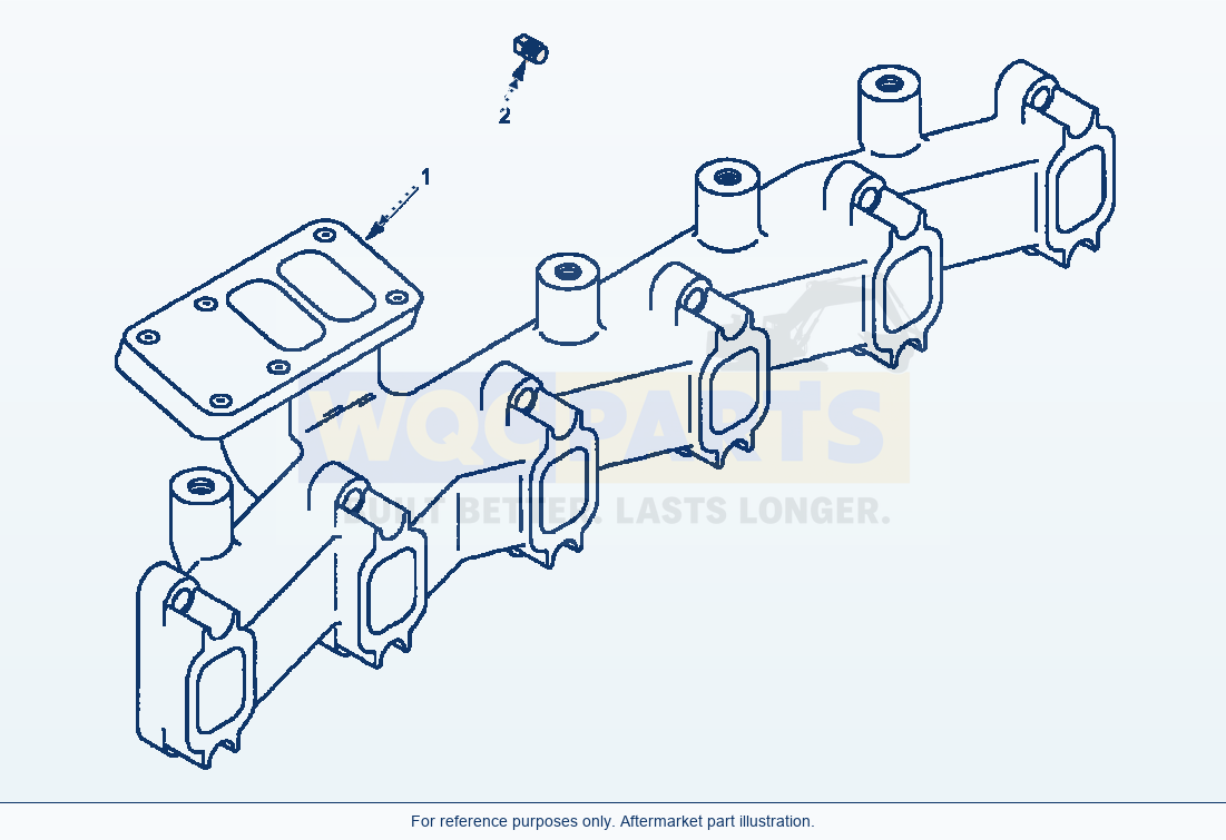 Komatsu WA180-3L Exhaust Manifold parts diagram