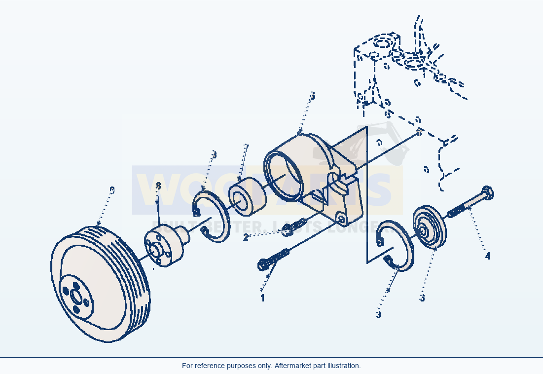 Komatsu WA180-3L Fan Drive parts diagram