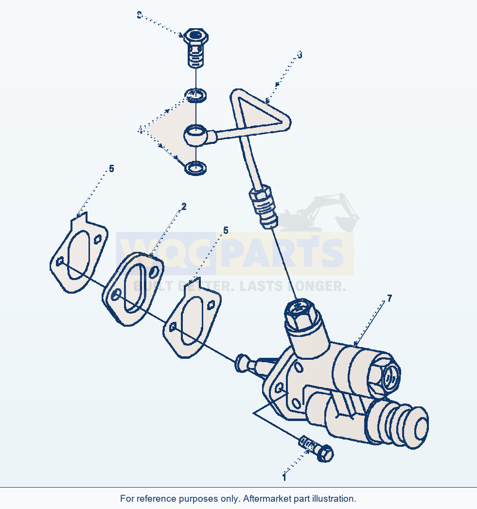 Komatsu WA180-3L Fuel Lift Pump parts diagram