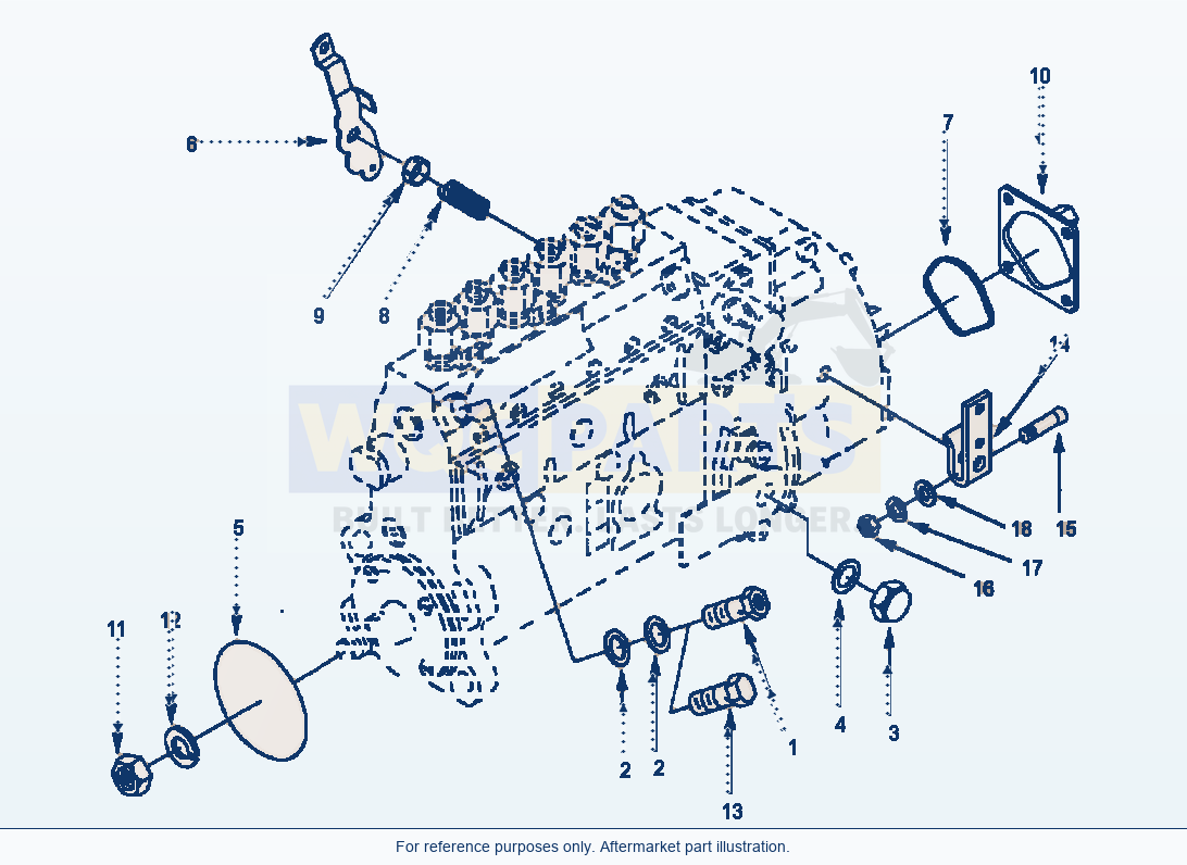 Komatsu WA180-3L Fuel Pump Service Parts parts diagram