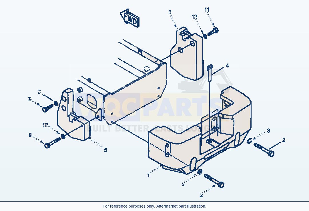 Komatsu WA180-3L Counterweight - Additional parts diagram