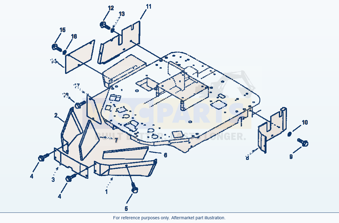 Komatsu WA180-3L Floor - Cover - Machines With Air Conditioning parts diagram