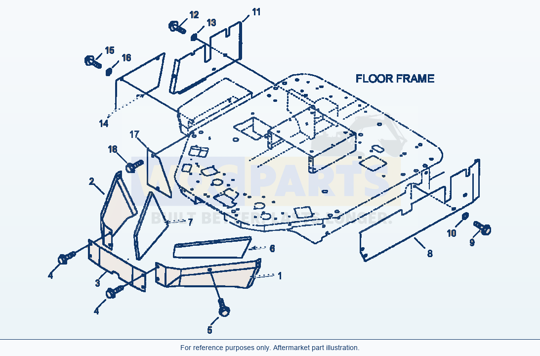 Komatsu WA180-3L Floor - Cover - Standard parts diagram