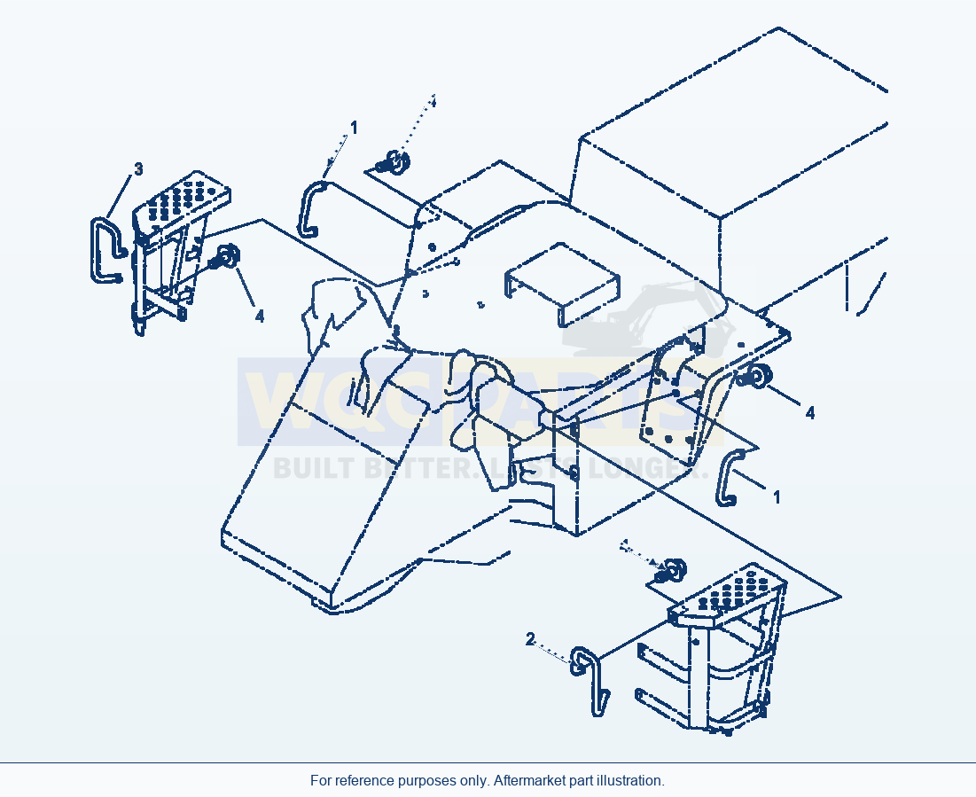 Komatsu WA180-3L Handrail - Machines With Operator'S Cab parts diagram