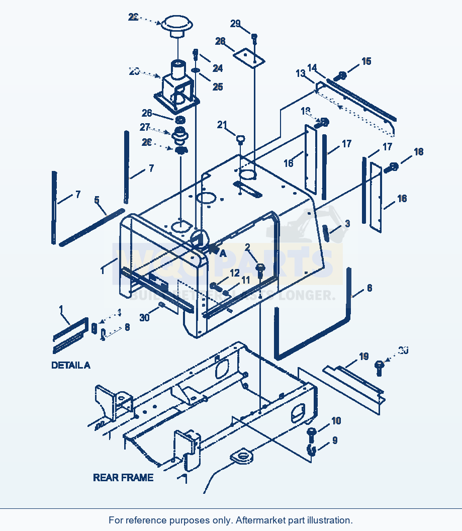 Komatsu WA180-3L Hood - Engine Hood parts diagram