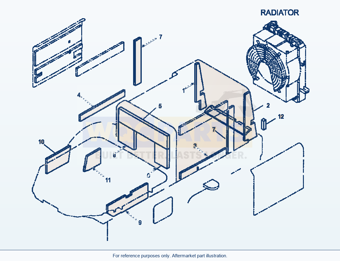 Komatsu WA180-3L Hood - Sheet - Insulation parts diagram