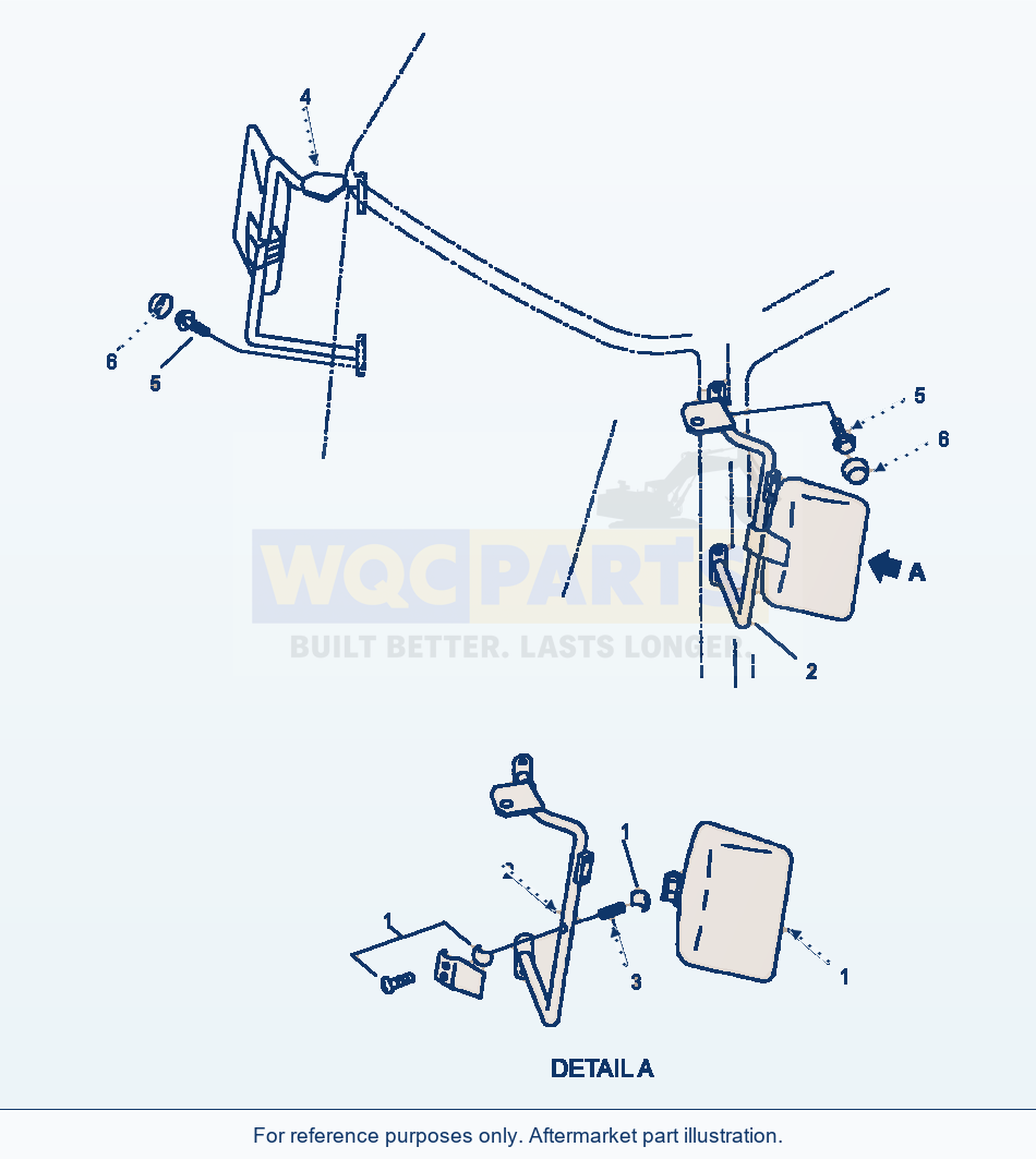 Komatsu WA180-3L Mirror - Machines With Operator'S Cab parts diagram