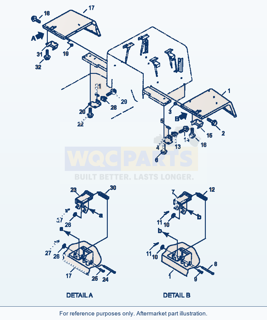 Komatsu WA180-3L Rear Fender - Rear Half - Full parts diagram