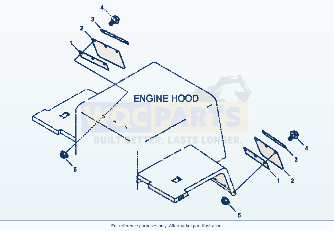 Komatsu WA180-3L Rear Fender - Rear Half - Mud Guard parts diagram