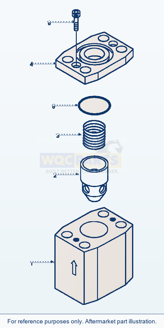 Komatsu WA180-3L Ground Driven Steering - Check Valve parts diagram