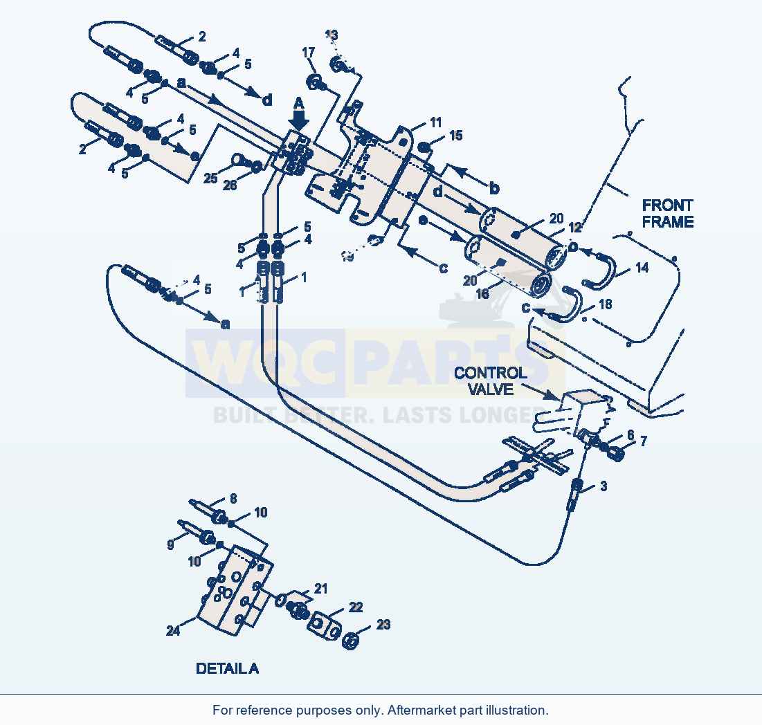 Komatsu WA180-3L Hydraulic Piping - E.C.S.S. Line parts diagram