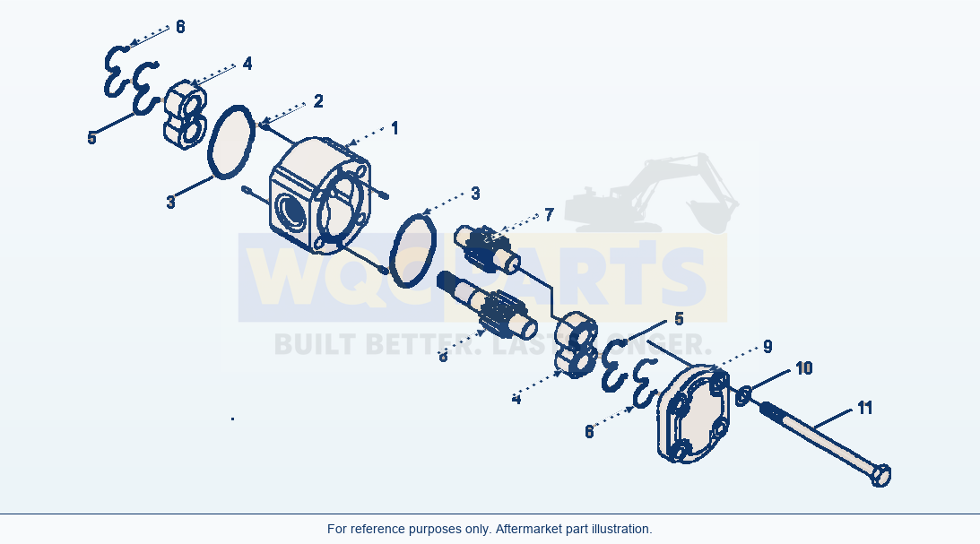 Komatsu WA180-3L Hydraulic Pump - Assembly - Rear Section parts diagram