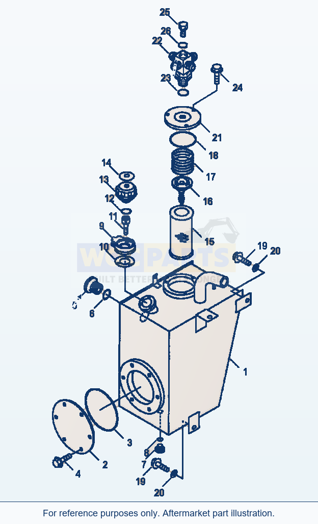 Komatsu WA180-3L Hydraulic Tank parts diagram