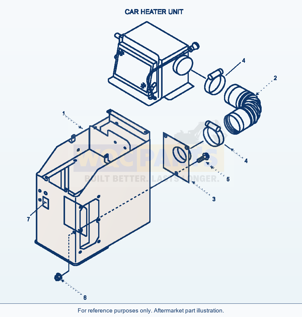 Komatsu WA180-3L Car Heater Related Parts parts diagram
