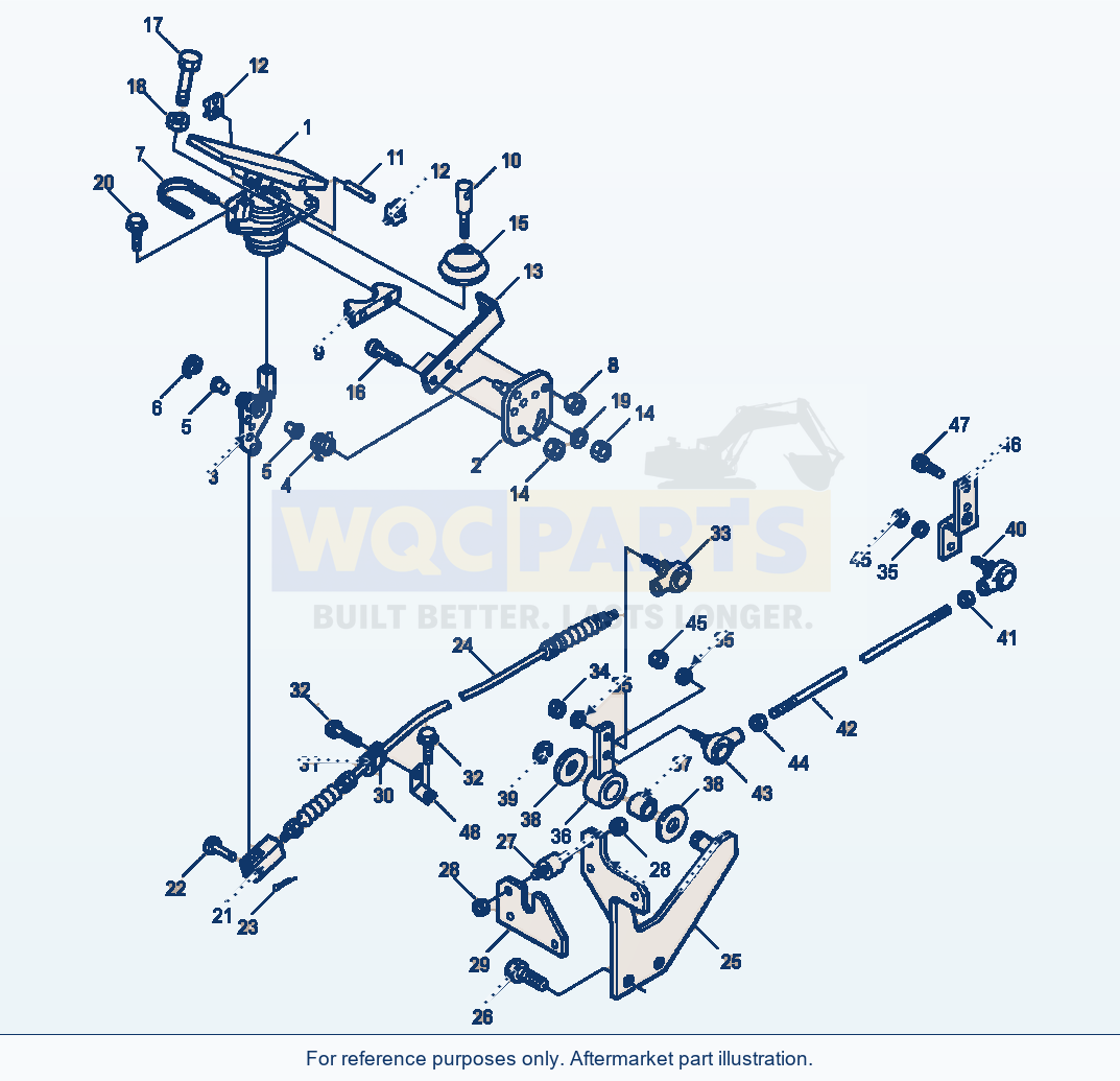 Komatsu WA180-3L Engine Control - Accelerator Pedal And Linkage parts diagram