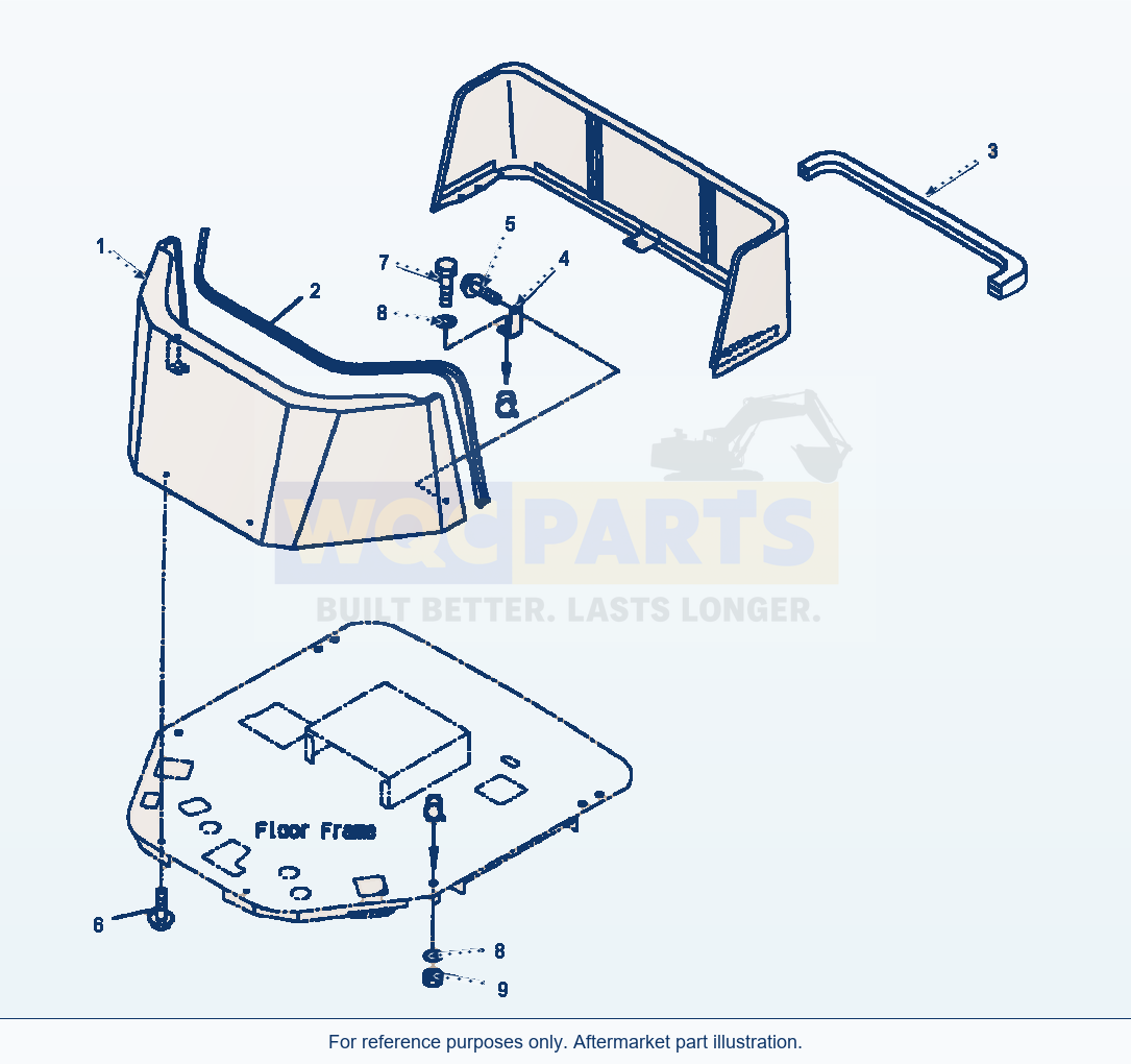 Komatsu WA180-3L Frp Canopy - Front Guard parts diagram