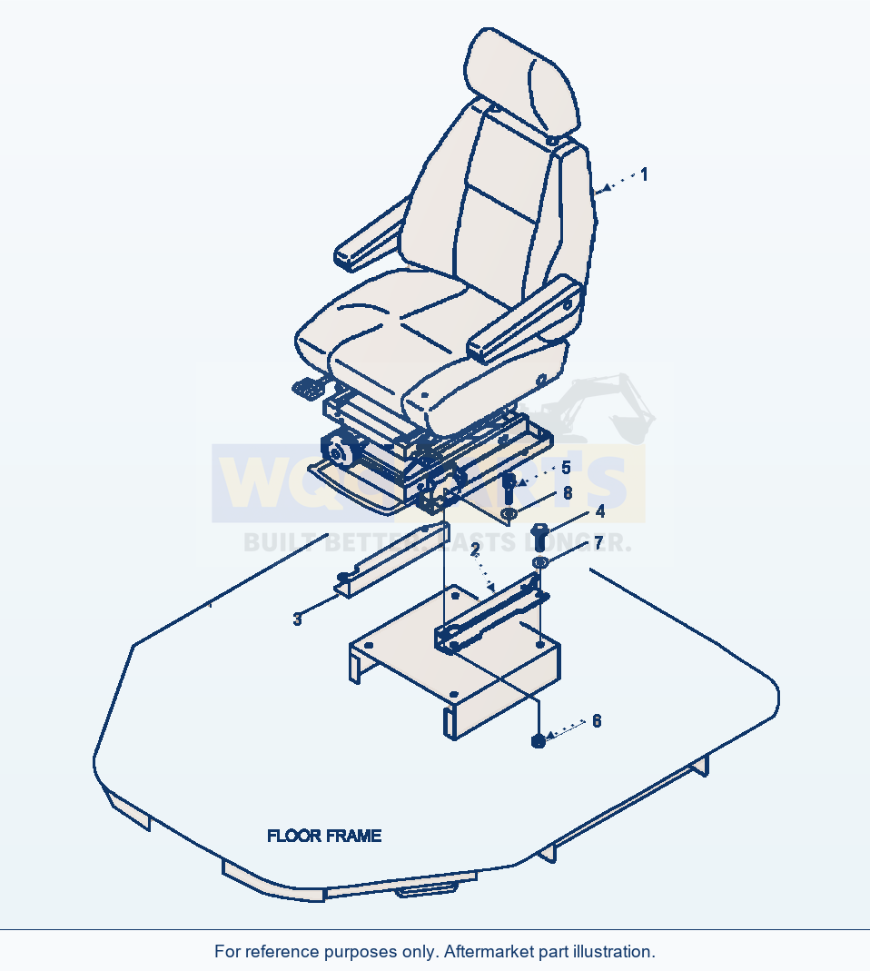 Komatsu WA180-3L Operator'S Seat - Mounting parts diagram