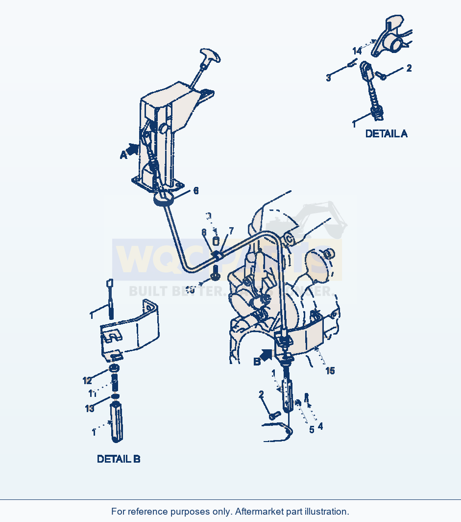 Komatsu WA180-3L Parking Brake - Control Parts - Linkage parts diagram