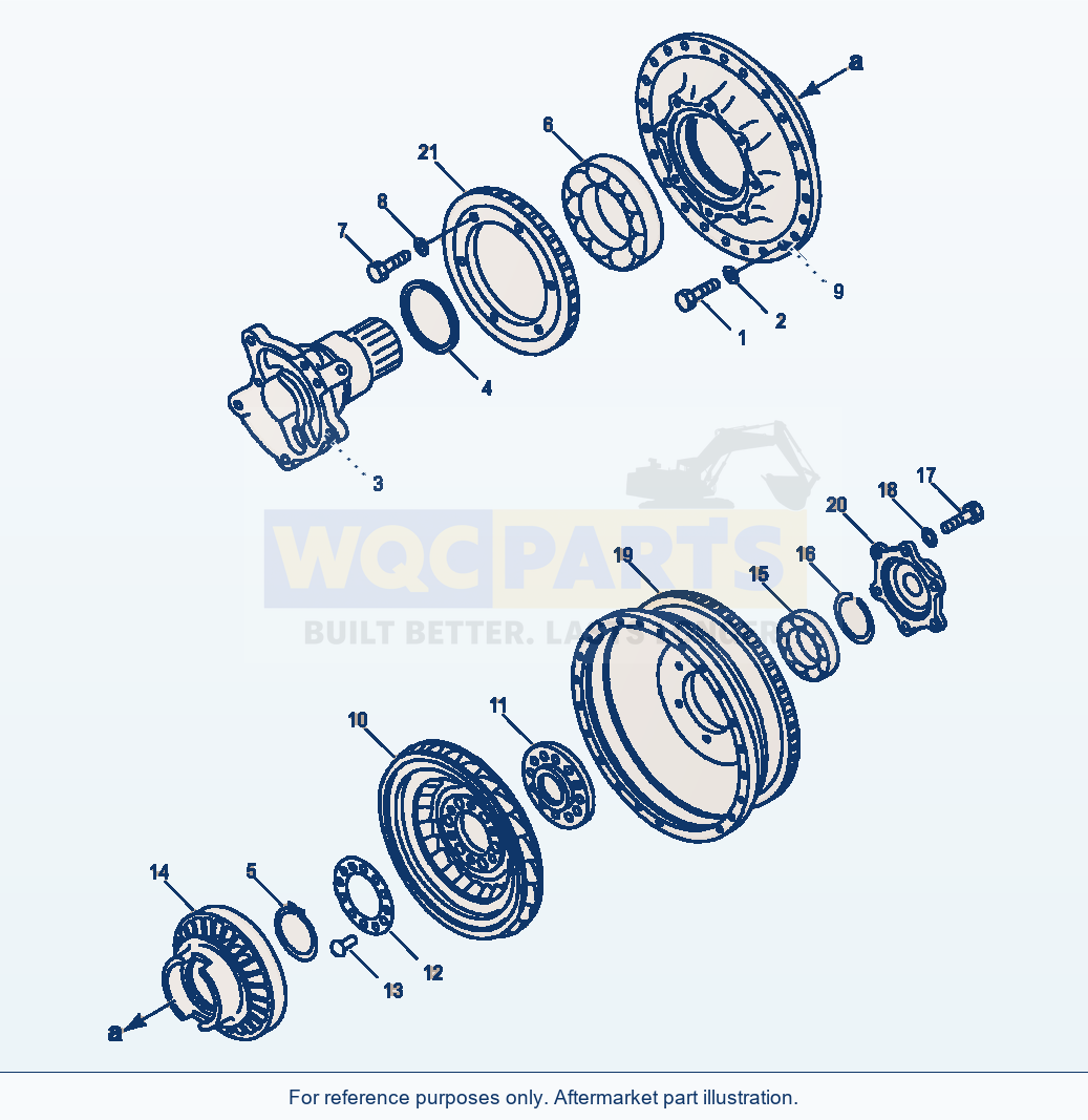 Komatsu WA180-3L Torque Converter parts diagram