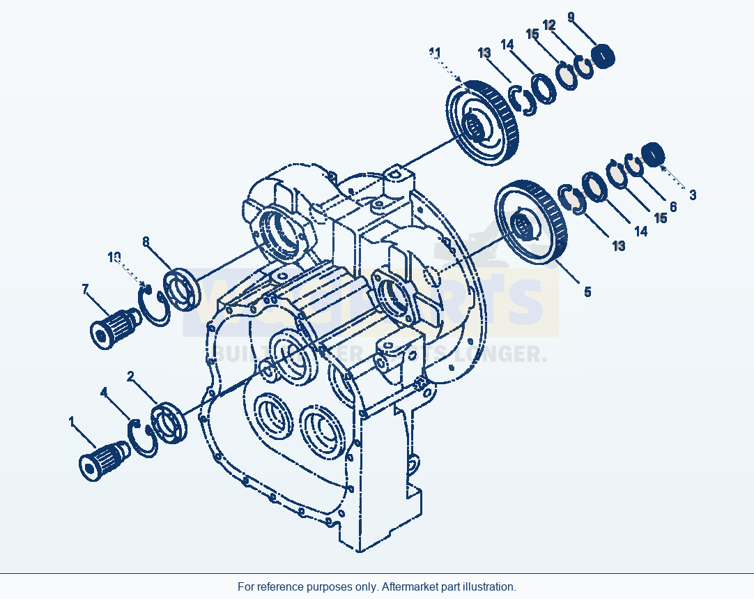 Komatsu WA180-3L Transmission - Power Take-Off parts diagram