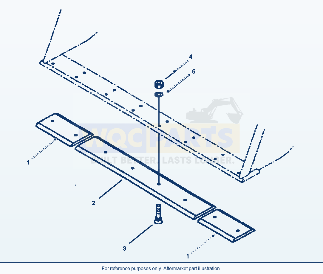 Komatsu WA180-3L Bucket Assembly - Bolt-On Cutting Edge parts diagram
