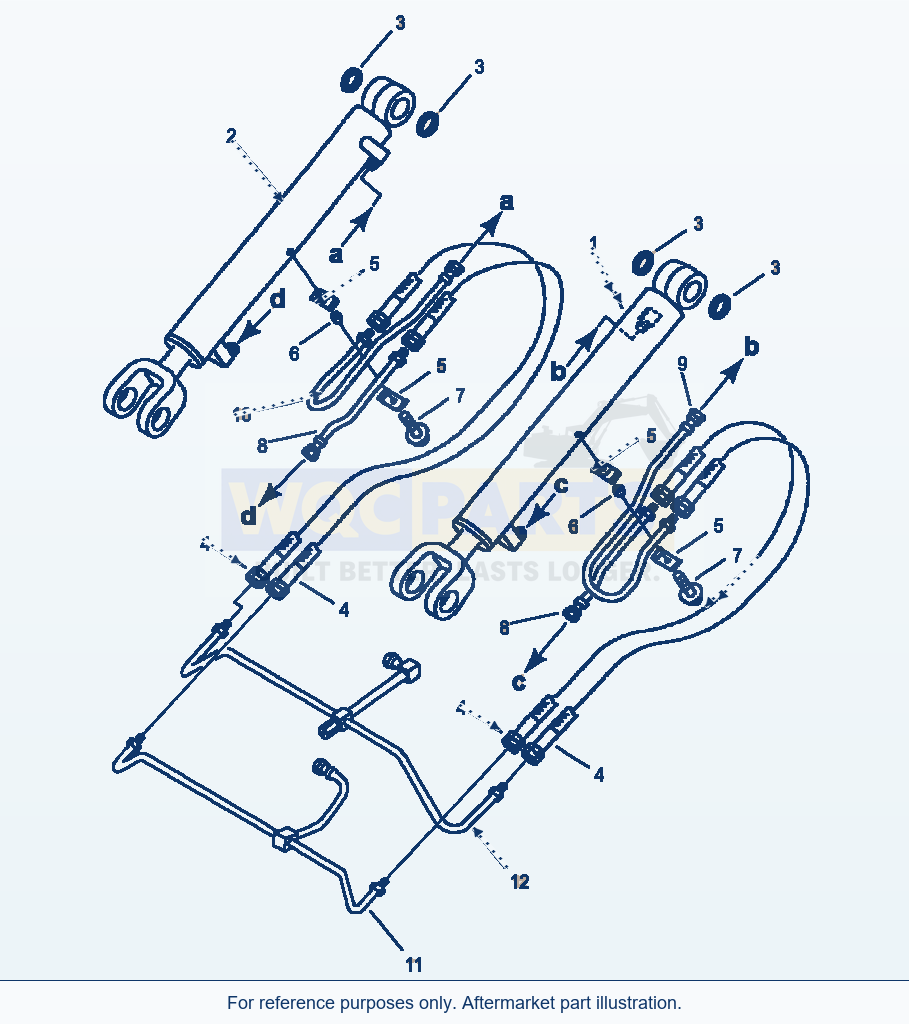 Komatsu WA180-3L Lift Cylinder - Cylinder Assembly And Piping parts diagram