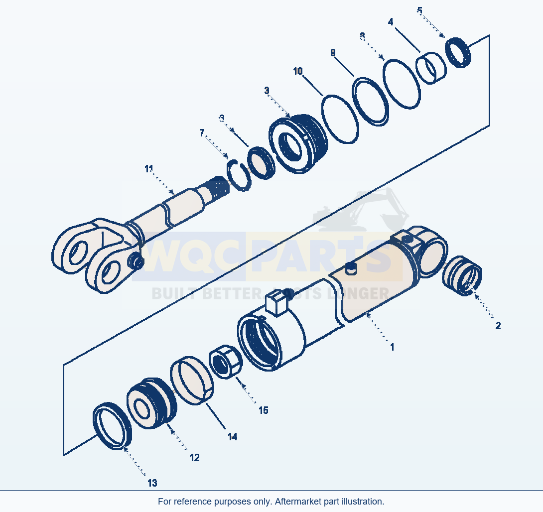 Komatsu WA180-3L Lift Cylinder parts diagram
