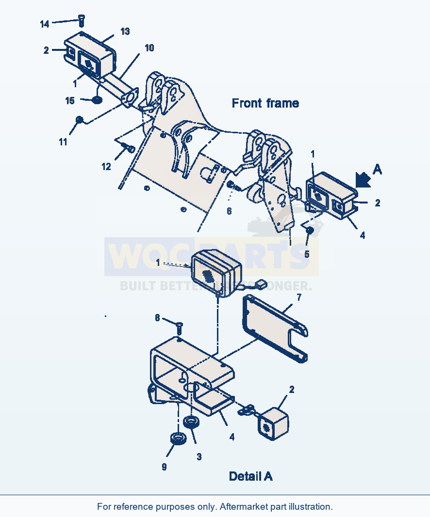 Komatsu WA180-3MC Front Light parts diagram