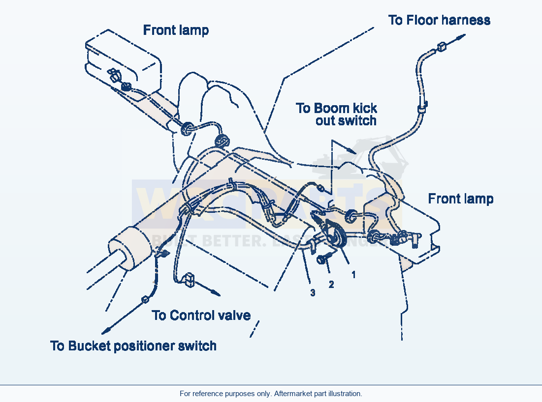 Komatsu WA180-3MC Horn parts diagram