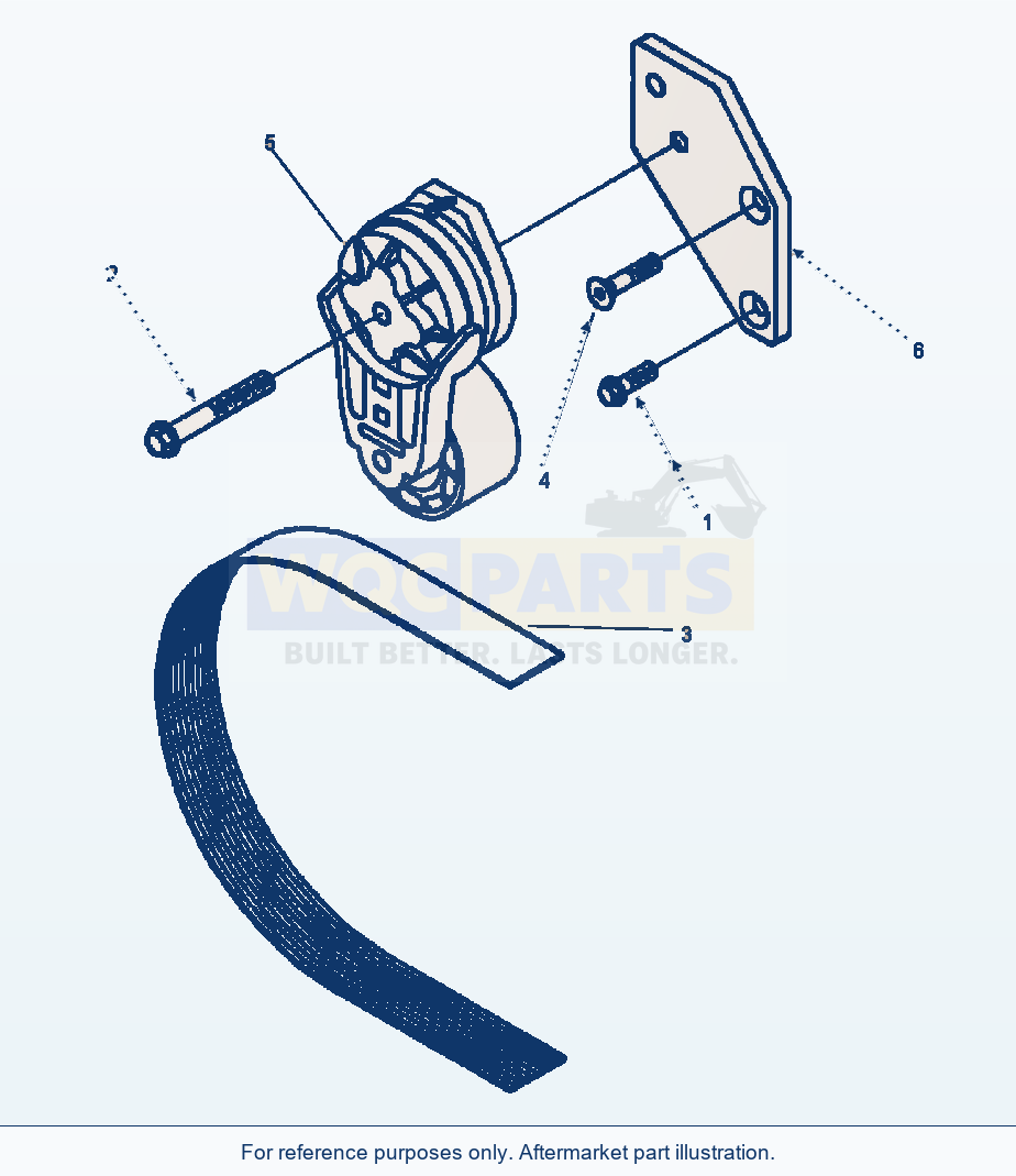 Komatsu WA180-3MC Alternator Belt Tensioner parts diagram