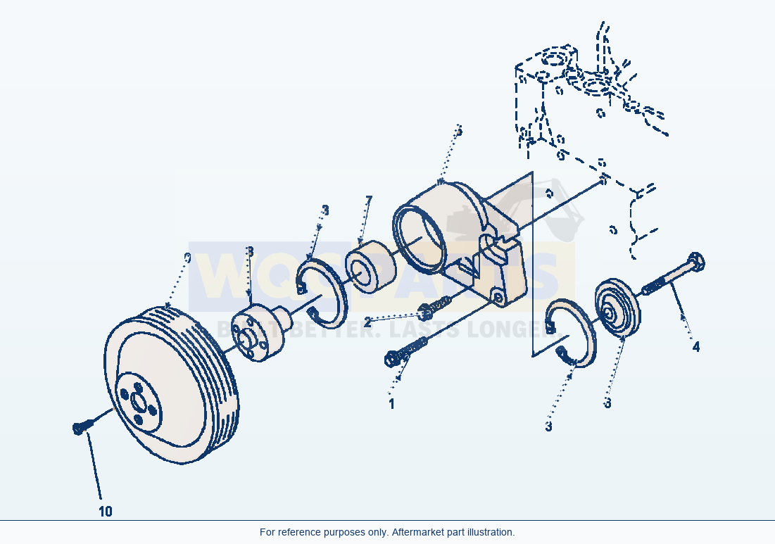 Komatsu WA180-3MC Fan Drive parts diagram