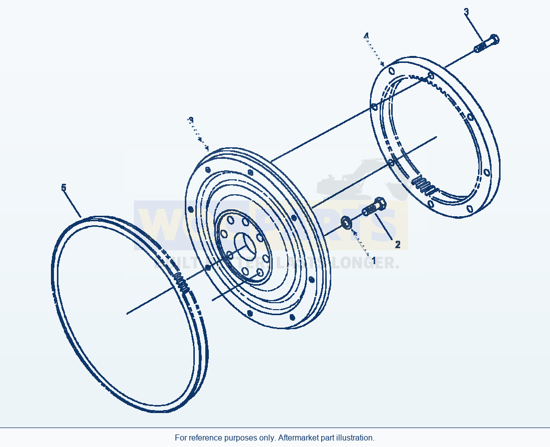 Komatsu WA180-3MC Flywheel parts diagram