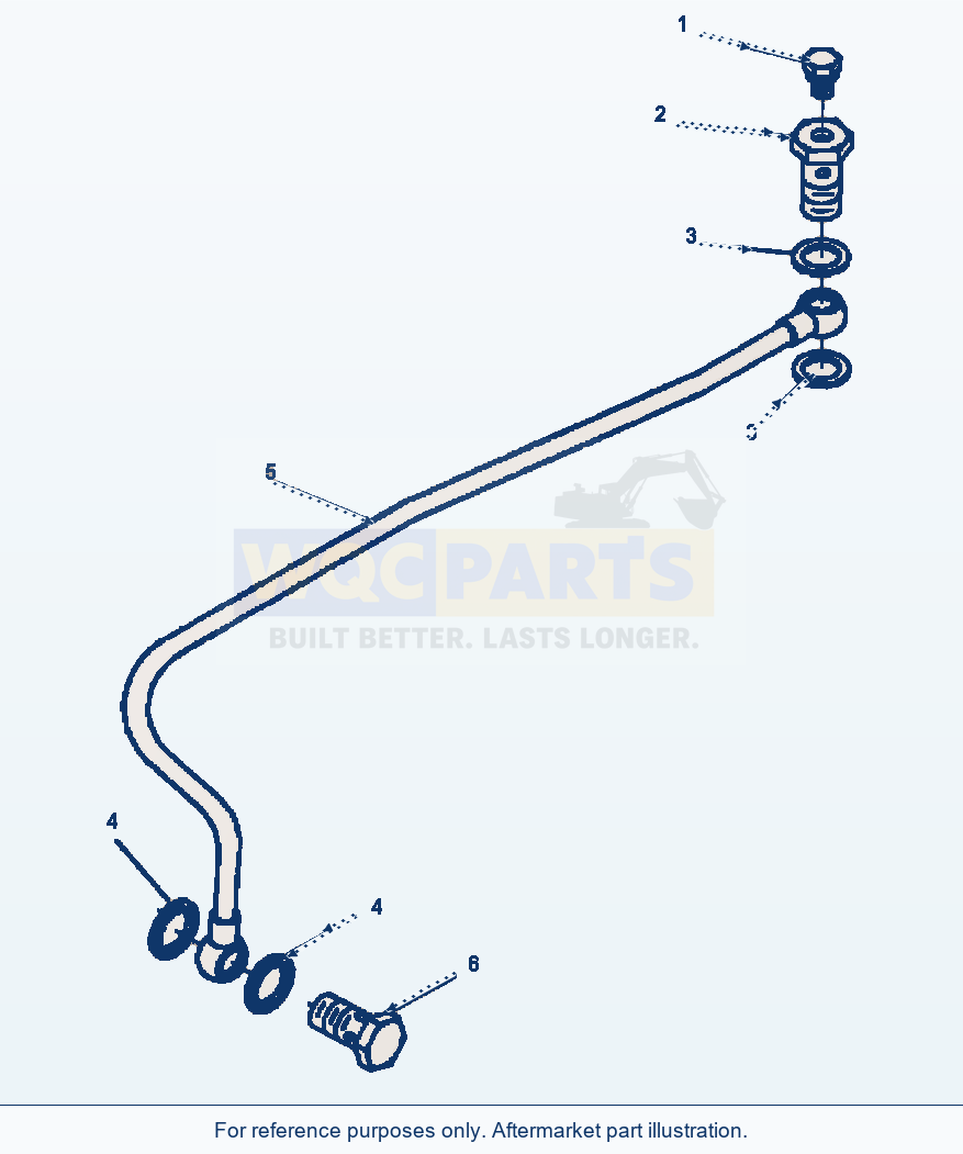 Komatsu WA180-3MC Fuel Filter Plumbing parts diagram